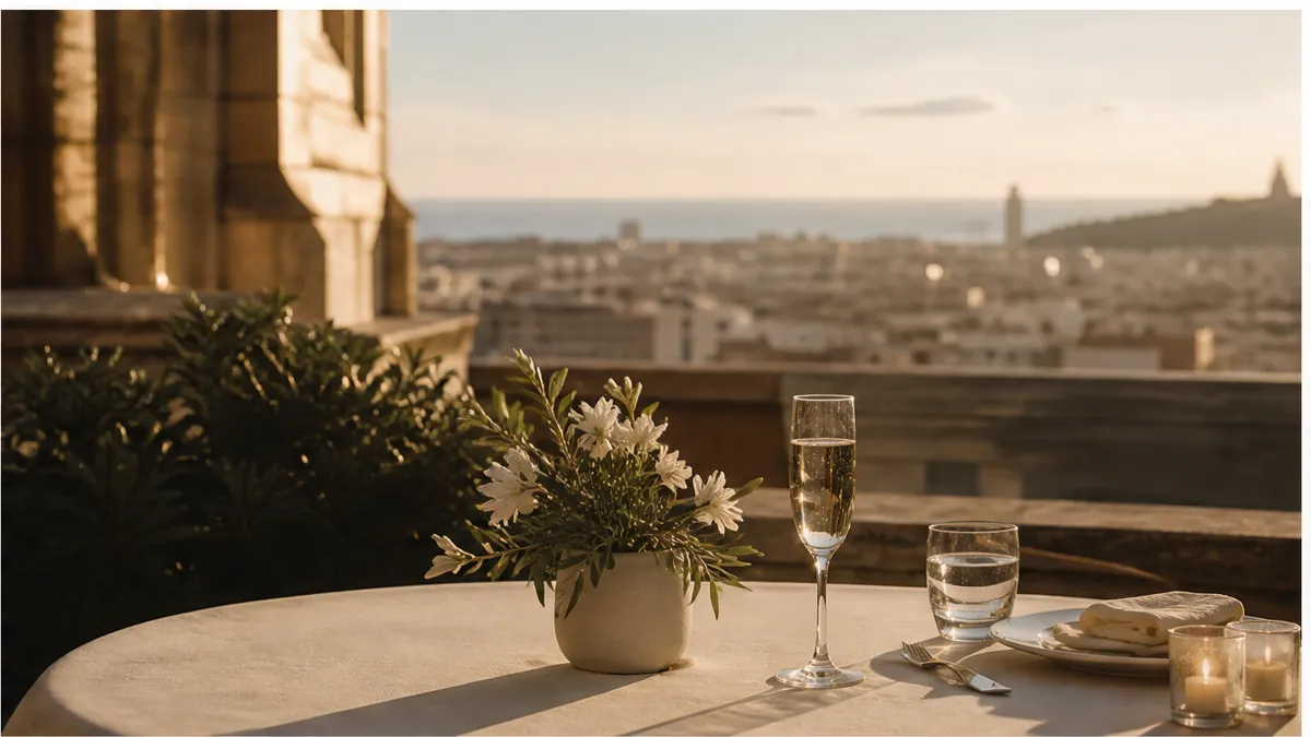 Quiet luxury Spain proposal mood – restrained terrace styling without prop overload