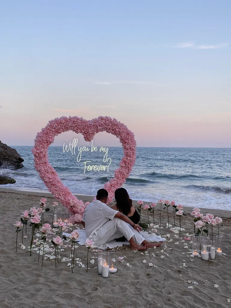 Garraf beach marriage proposal setup view 4 showing cliffs and Mediterranean coast