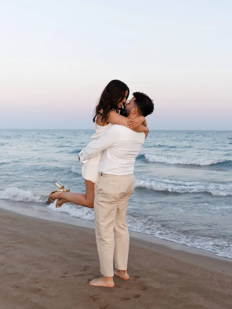 Garraf beach marriage proposal setup view 6 showing cliffs and Mediterranean coast
