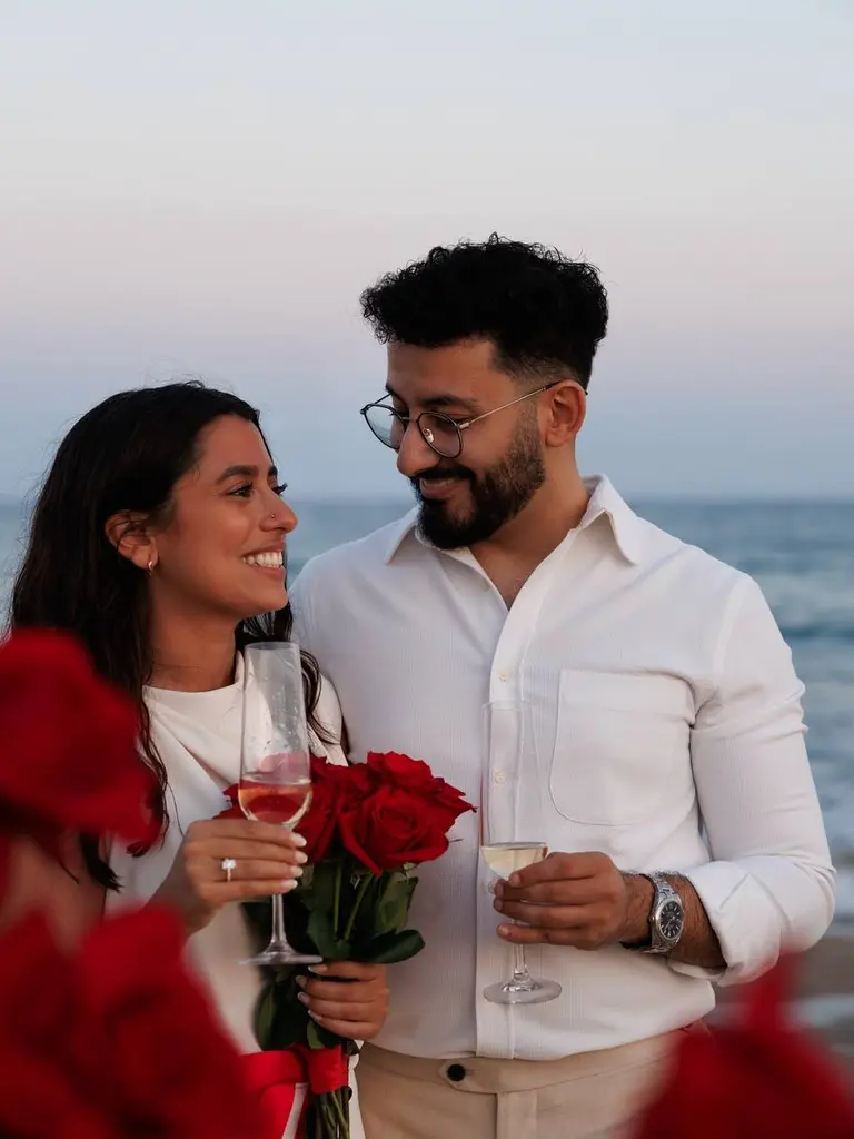 Garraf beach marriage proposal setup view 7 showing cliffs and Mediterranean coast