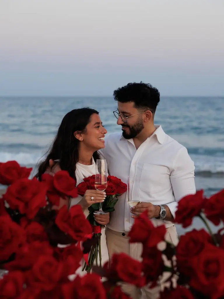 Garraf beach marriage proposal setup view 8 showing cliffs and Mediterranean coast