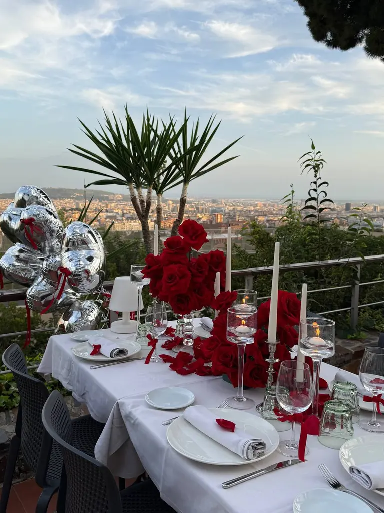 Mirablau Barcelona marriage proposal setup with city views 3