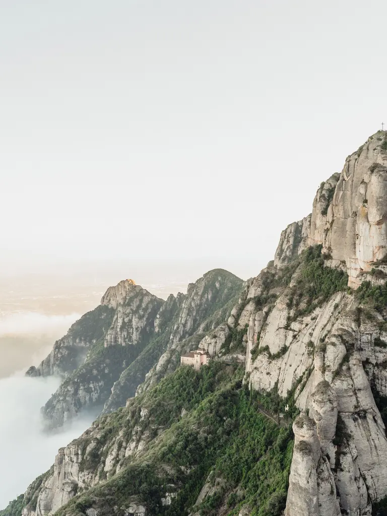 Montserrat marriage proposal setup view 3 overlooking the mountain massif