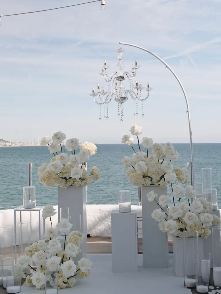 Private sea view terrace proposal setup in Barcelona detail view 2