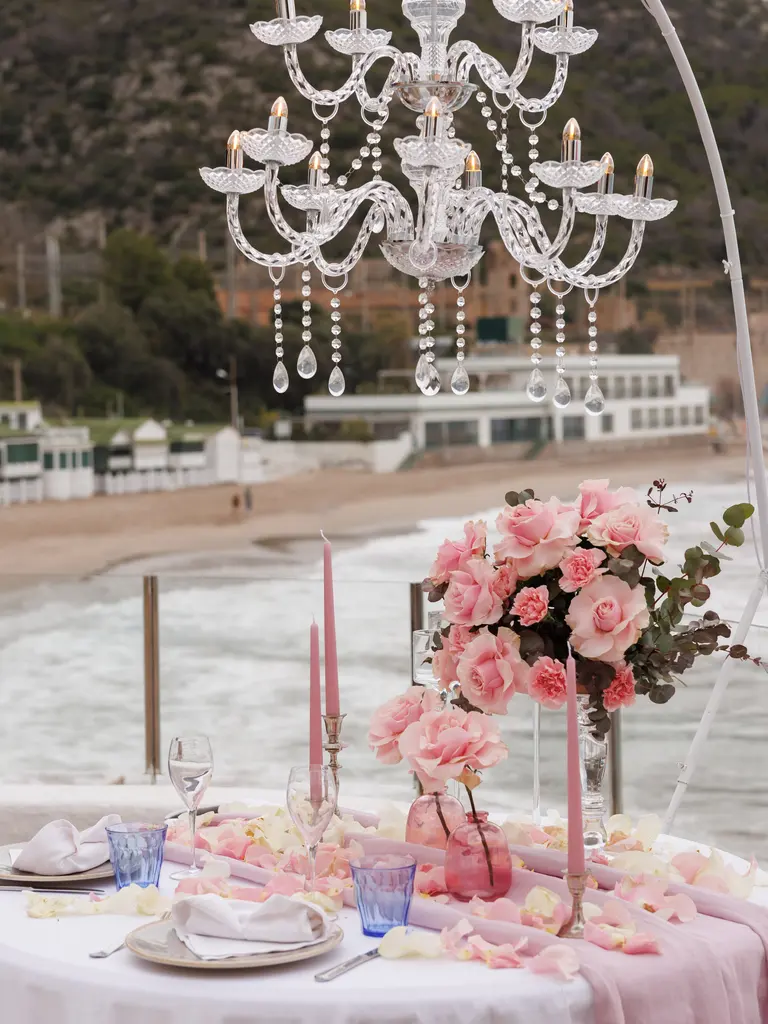 Private sea view terrace proposal setup in Barcelona detail view 4