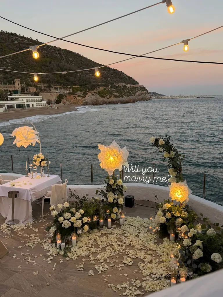 Private sea view terrace proposal setup in Barcelona detail view 6