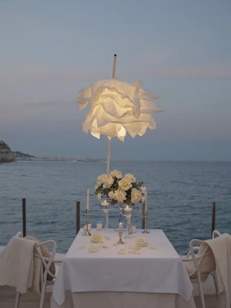 Private sea view terrace proposal setup in Barcelona detail view 7